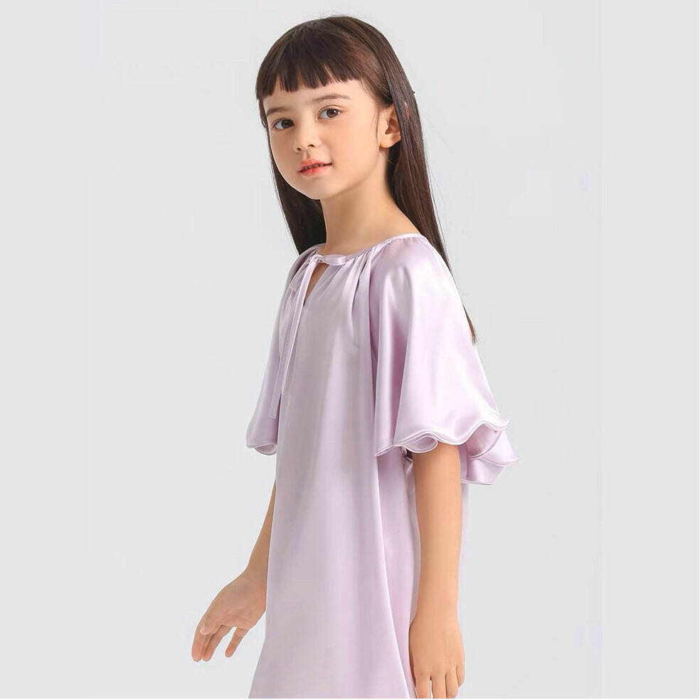 customized  silk sleepwear dress for Kids 