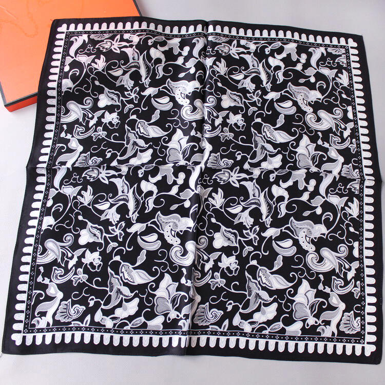 Printed Silk Satin Scarf 5535