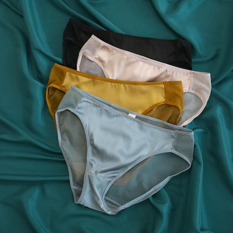 Shiny Underwear Women Pure 100% Silk satin Panties for ladies