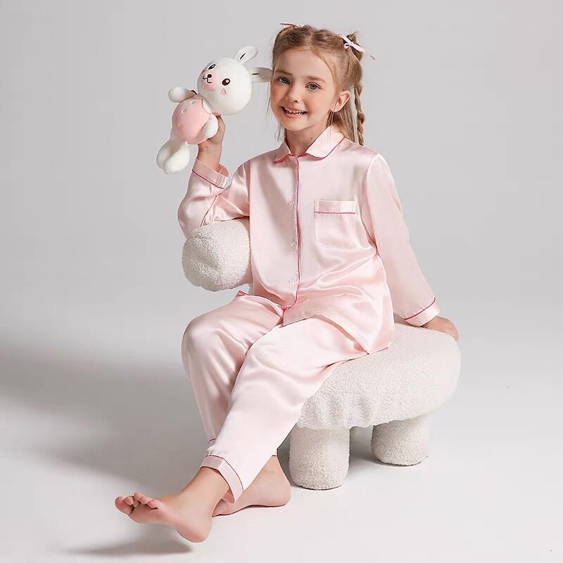 customized  silk sleepwear dress for Kids 