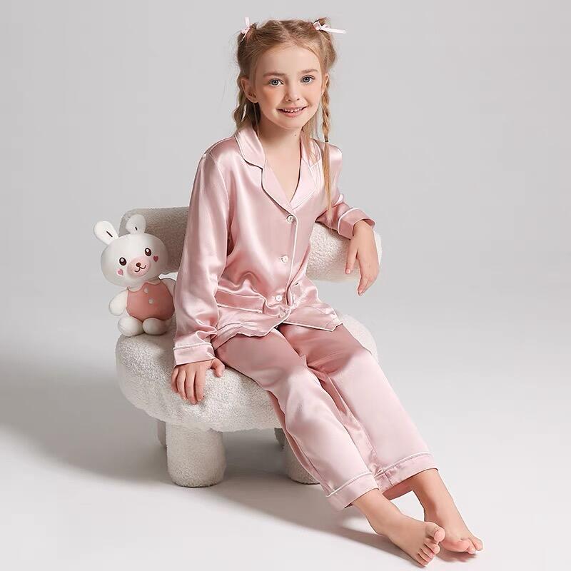 customized  silk sleepwear dress for Kids 