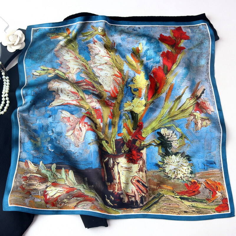 Printed Silk Satin Scarf 55123034