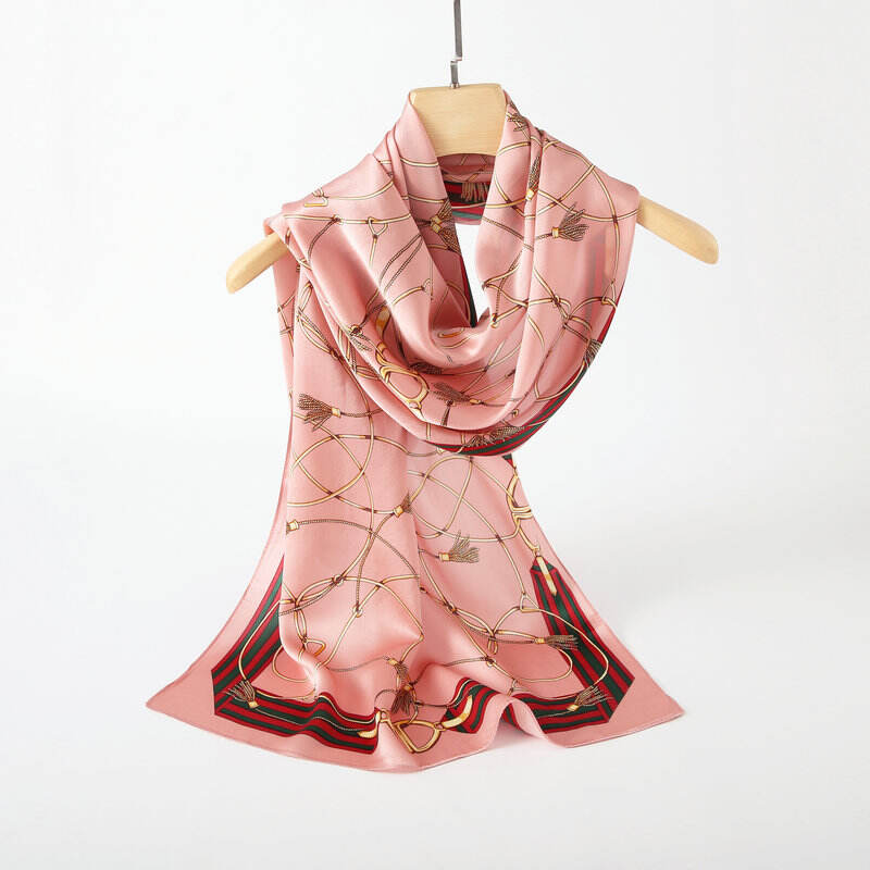 Print silk Long scarf L128918