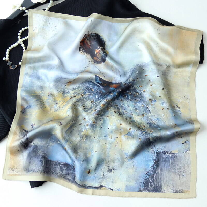 Printed Silk Satin Scarf 55123009