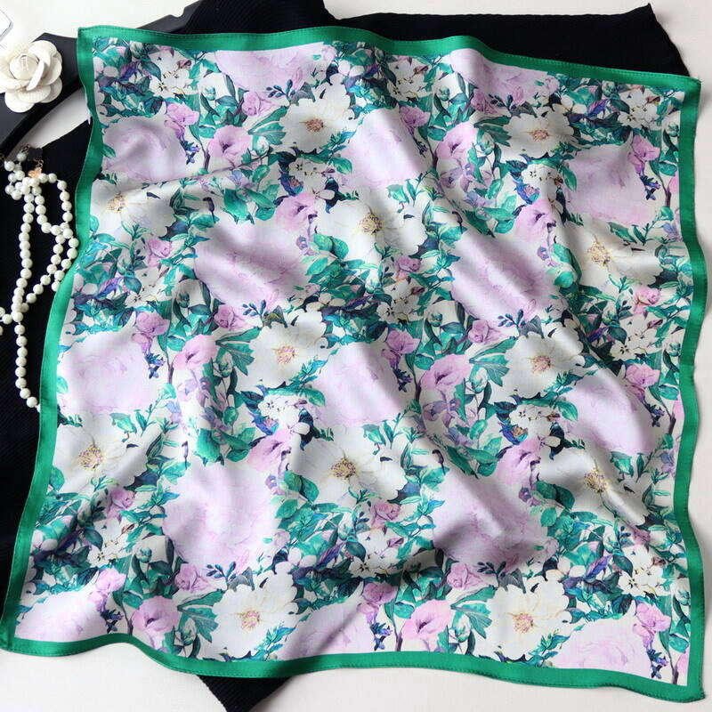 Printed Silk Satin Scarf 55123006