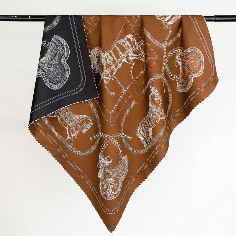 18momme Double side digital printed silk twill scarf 90223081