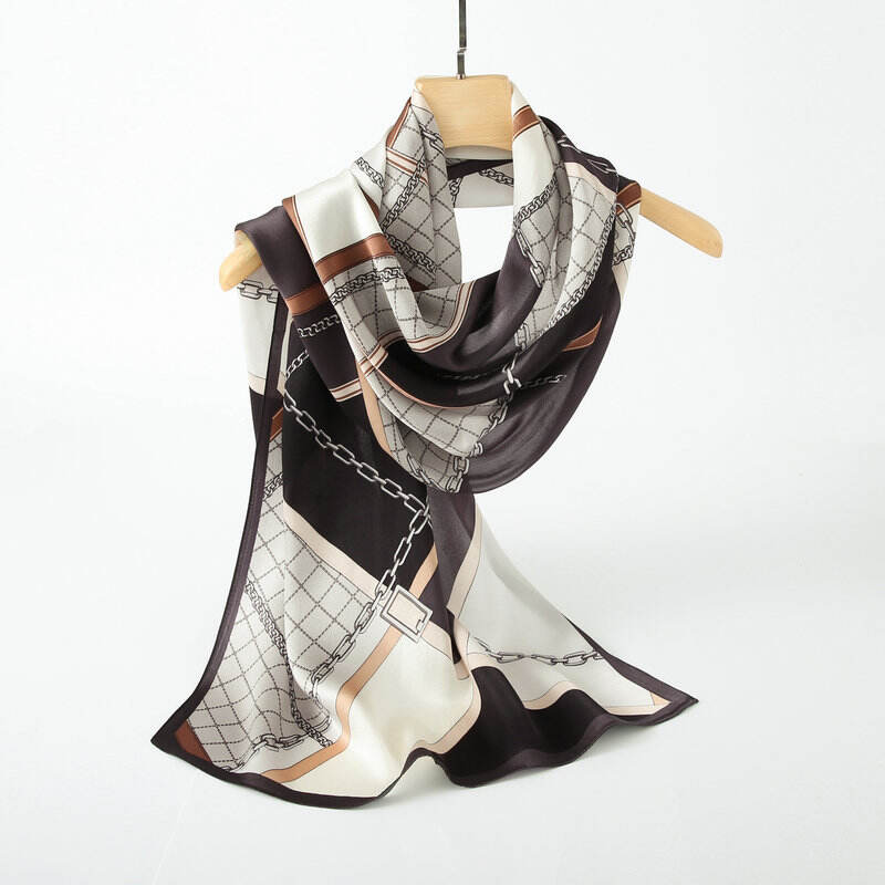 Print silk Long scarf L128937