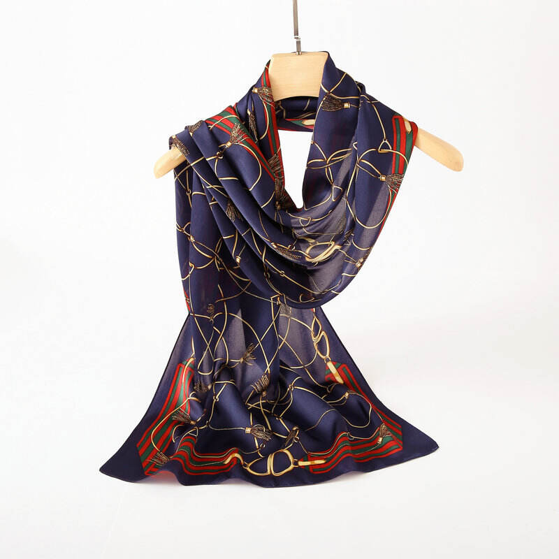 Print silk Long scarf L128911