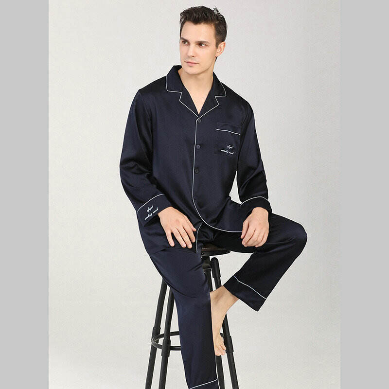 Pyjama en soie 19momme pour homme T908806S85