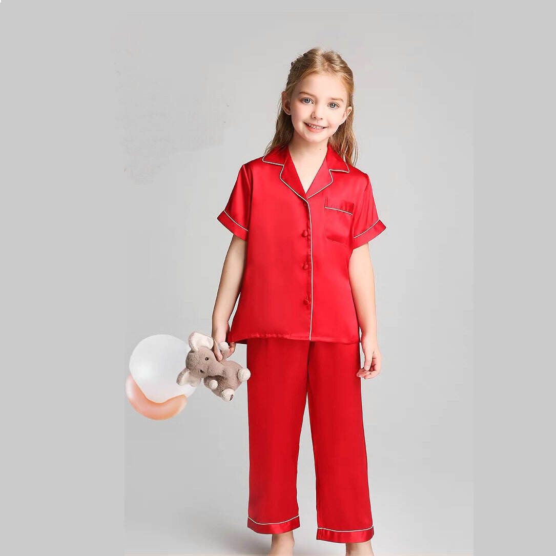 customized  silk sleepwear dress for Kids 