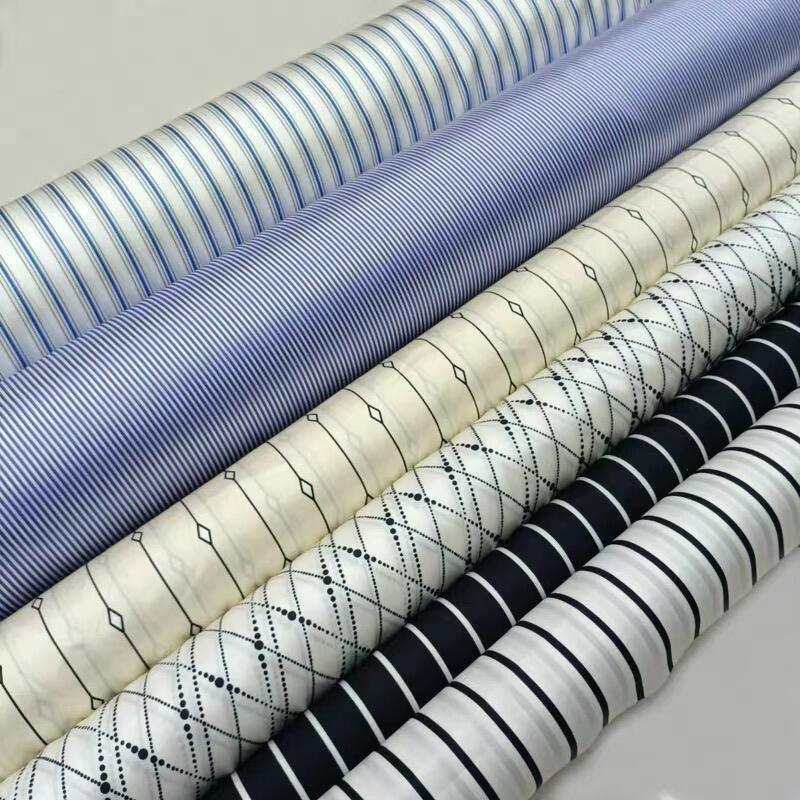 Stripe printing elastic Silk satin fabric