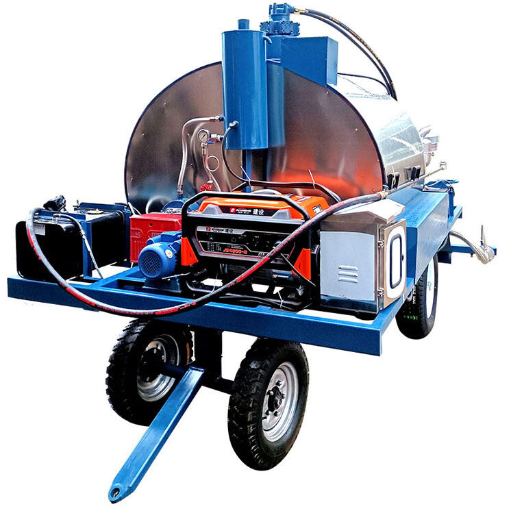 1200 Trailer Type Bitumen Spraying Machine with Diesel Burner Heating