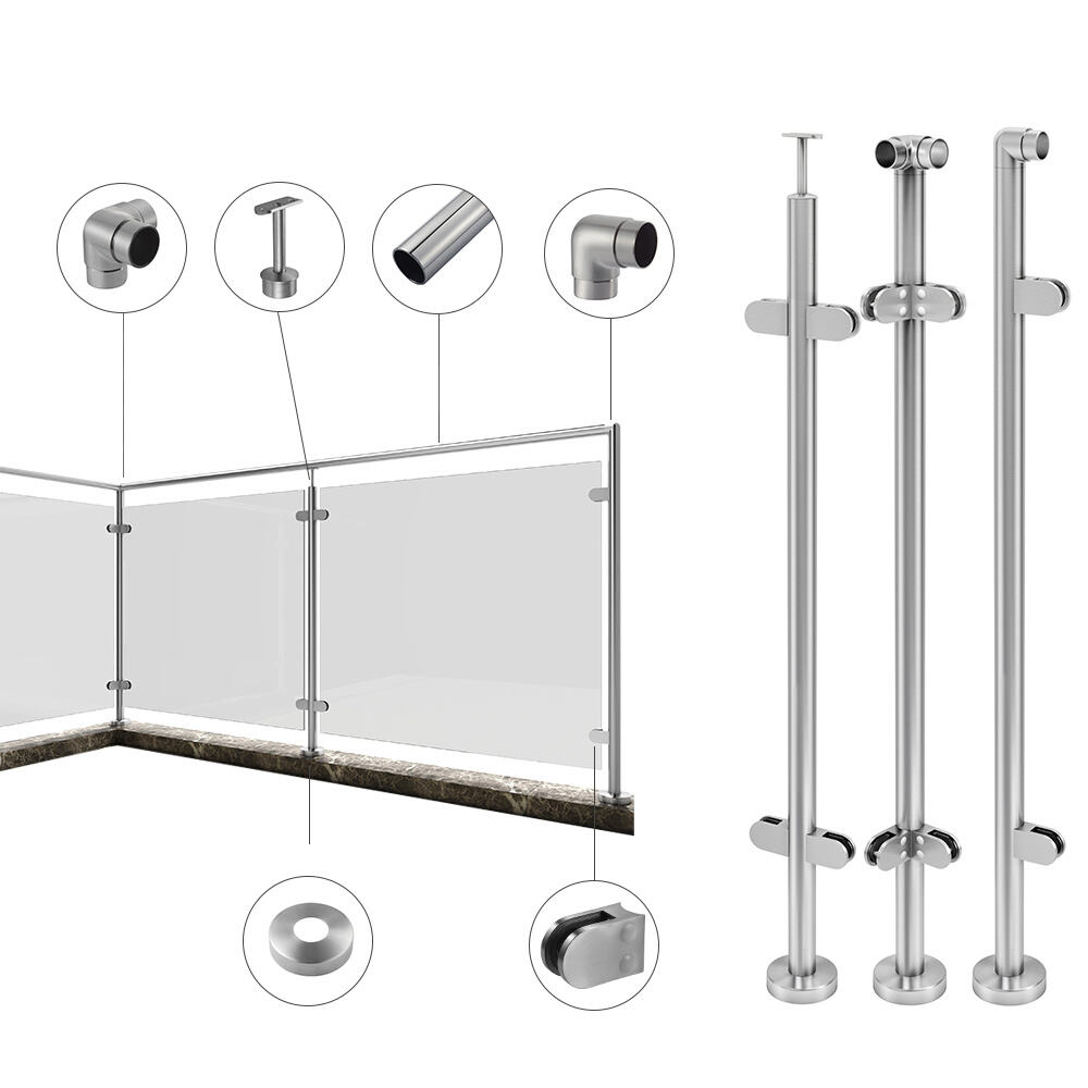 External aluminum / stainless steel fence railing price for apartment building comply with American building code factory