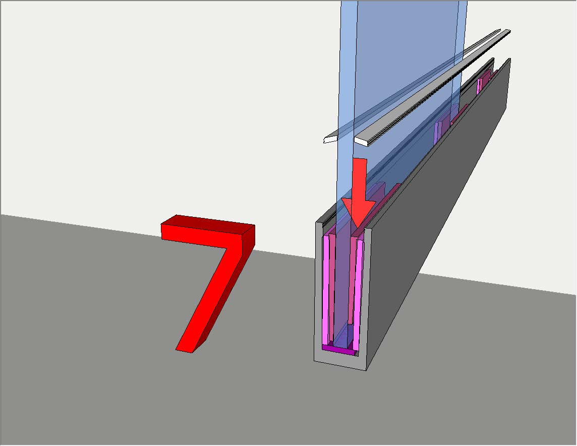 DB Hot sale glass railing modern design aluminium U channel for balcony or terrace supplier