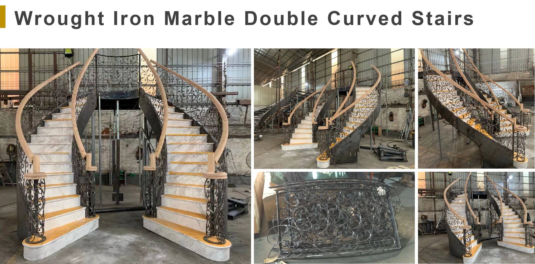 Curved/Arc spiral Staircase, Indoor staircase,Luxury Modern Home Decoration Glass decor stairs wooden Stairs supplier