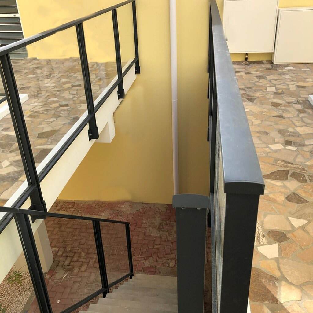 Modern design stair railing baluster system balcony glass railing post