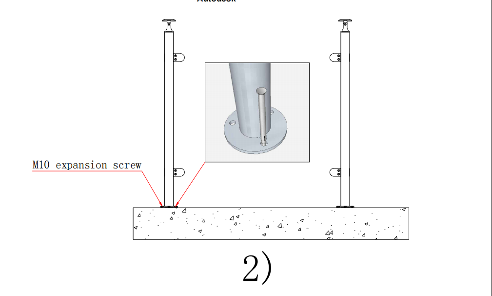 DB Hot Sale Baluster glass railing SGCC CE AS/NZS2208 modern design Deck outdoor stainless steel 304/316 glass railing post details