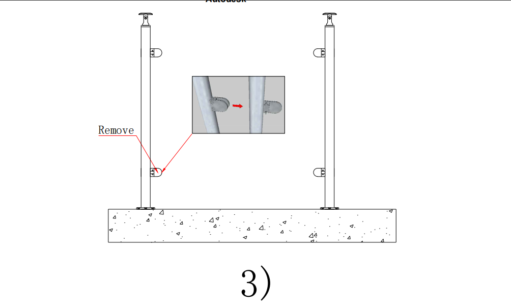 Modern design stair railing baluster system balcony glass railing post details