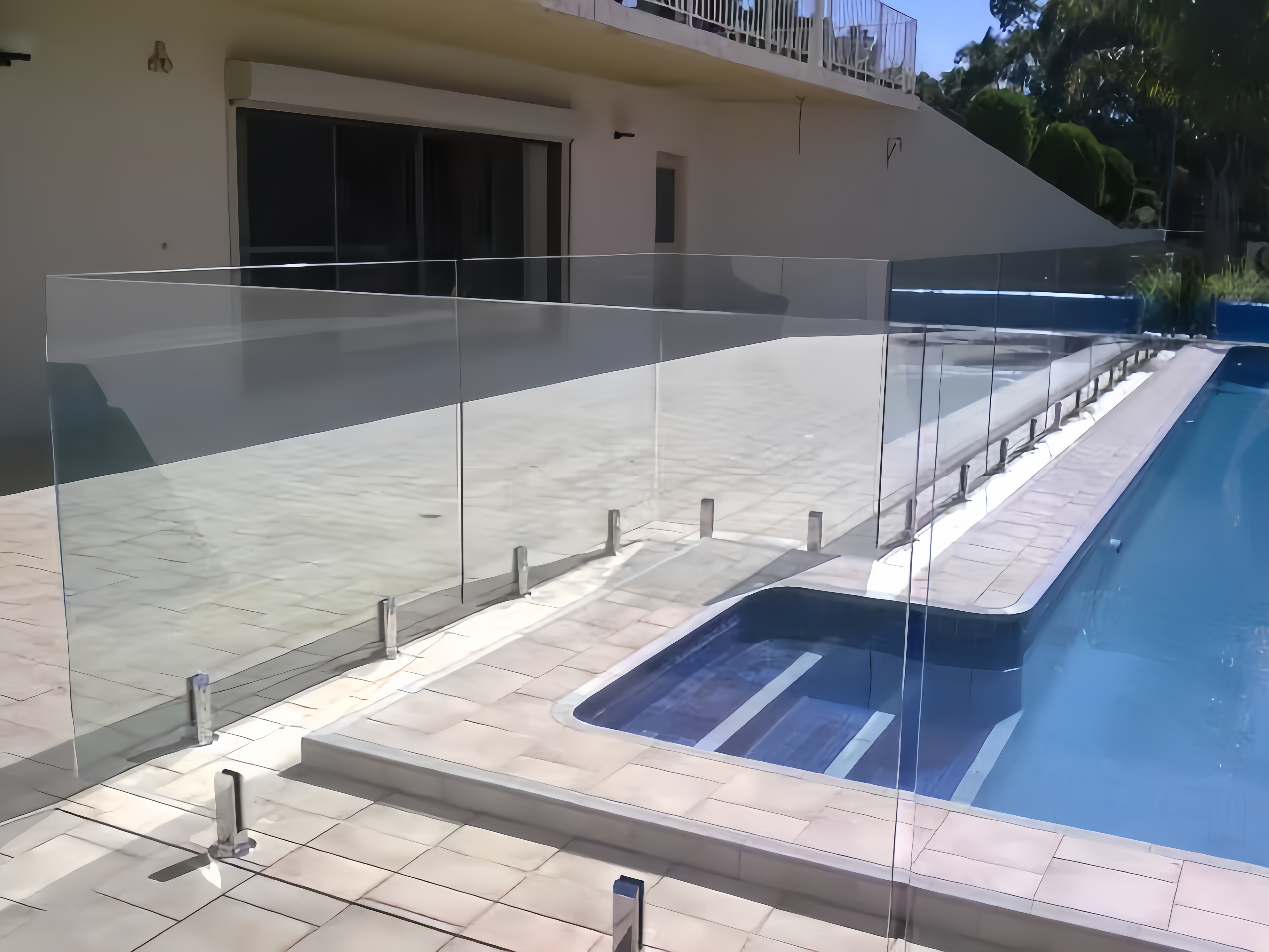 High Quality Durable SS304 316 2205 Swimming Pool Fence SGCC AS/NZS Glass Spigot Glass Railing manufacture