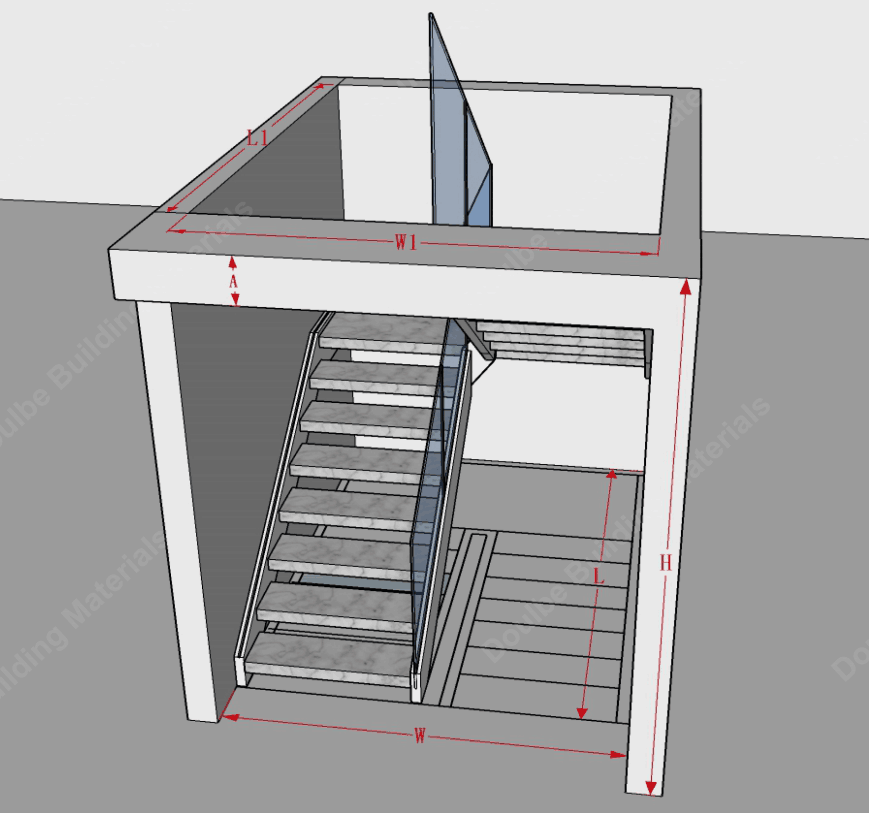 Superior staircase Factory direct sales in China Carbon steel solid wood ladder customization factory