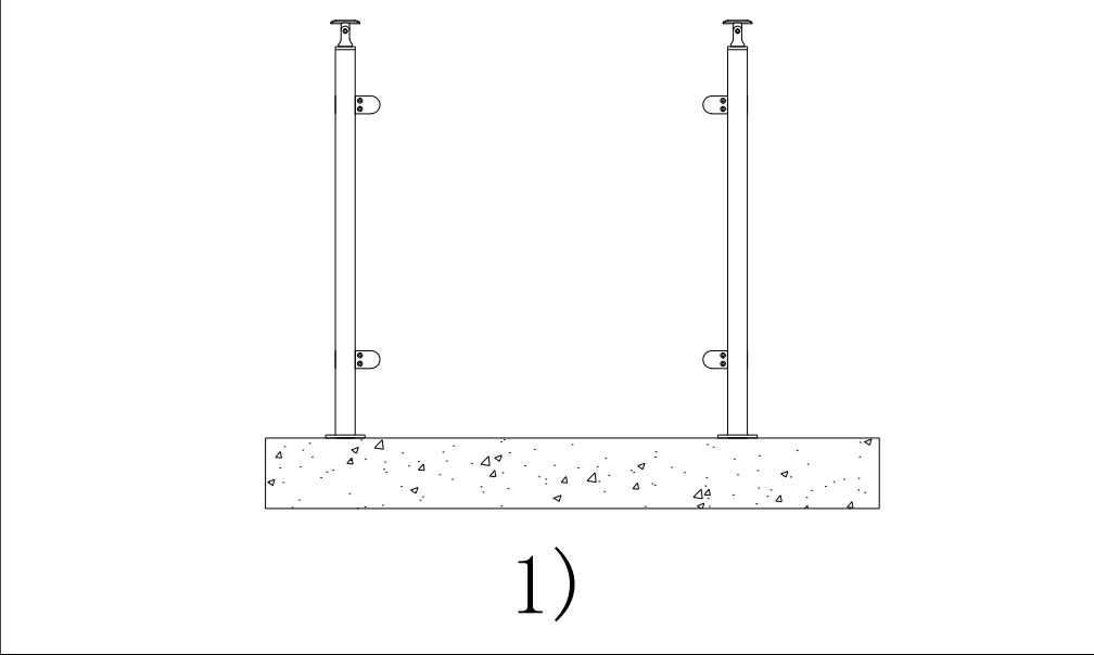 Modern design stair railing baluster system balcony glass railing post supplier