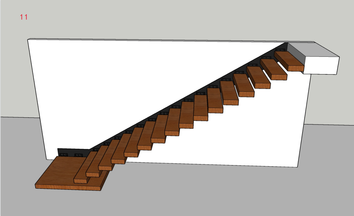 DB European-style staircase solid wood step floating stairs interior custom stairs space saving supplier