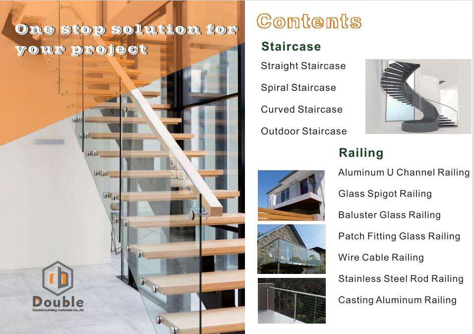 DBM Aluminum U Channel Glass Railing for Decks/Balcony with 10-22 mm glass manufacture