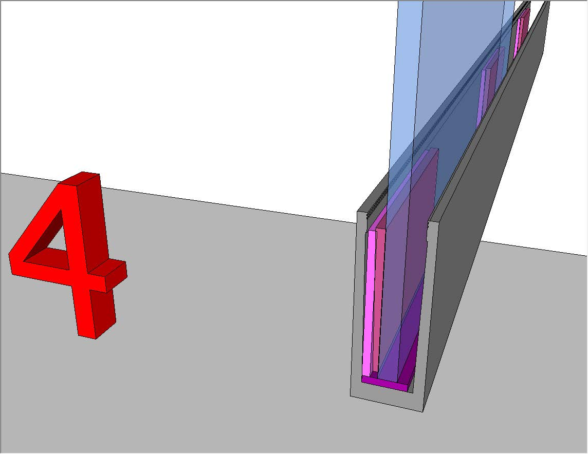 DB Hot sale glass railing modern design aluminium U channel for balcony or terrace factory