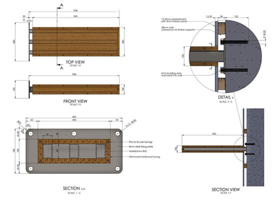 modern custom mono beam stairs glass led light mono stringer floating stairs white oak stair treads supplier