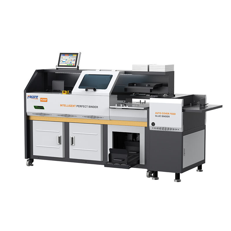 HJ H300 - 320mm/12.59 inch Intelligent Automatic Feeding Cover With indentation Line Perfect Binding Machine With Automatic Book Collection A3 to A4 Booklet Binding Machine High-Speed Silent wariable frequency program-controlled Double Fan Suction Motor W