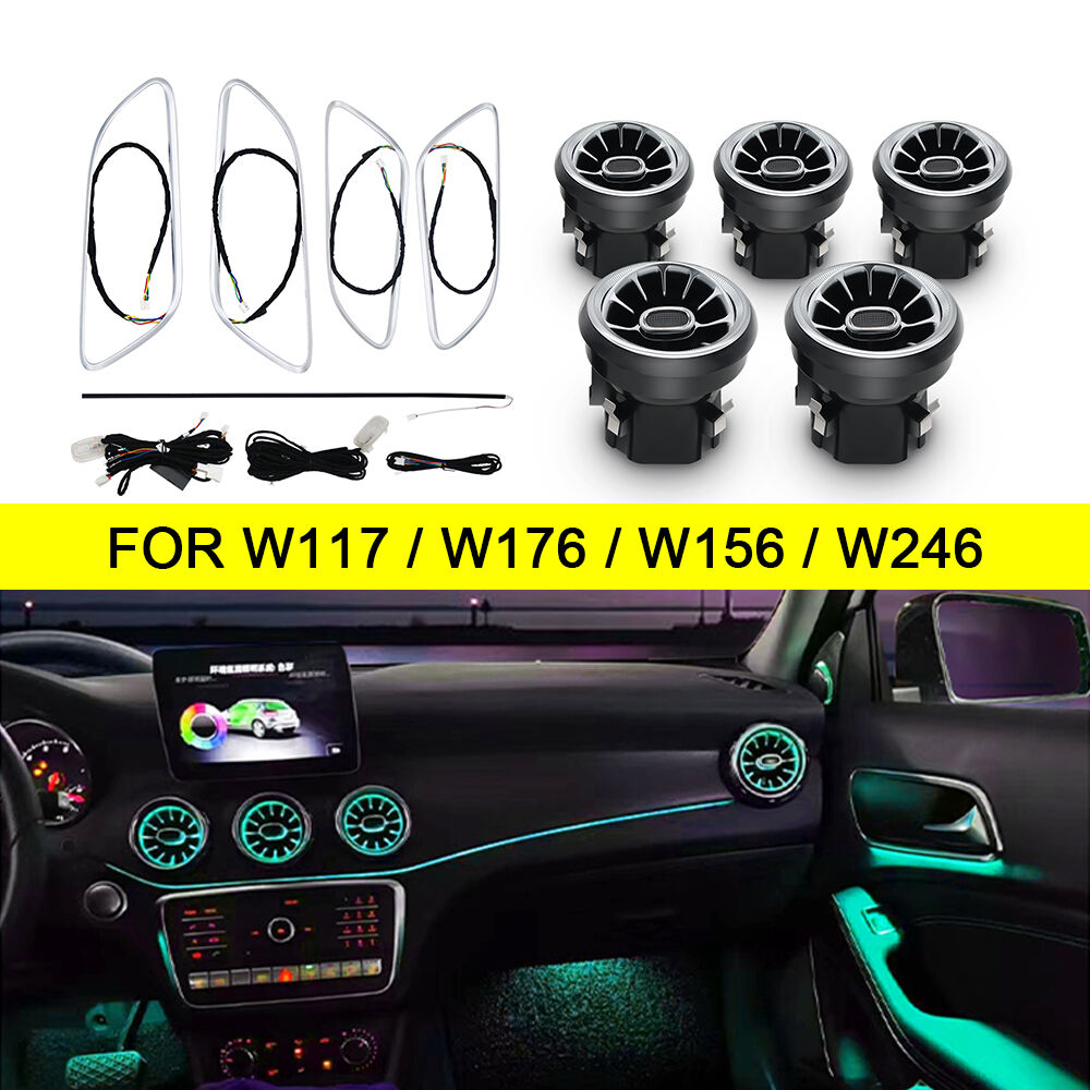 Mercedes-Benz W176 Car Interior Ambient Lighting with 12 Color Decor Atmosphere Light