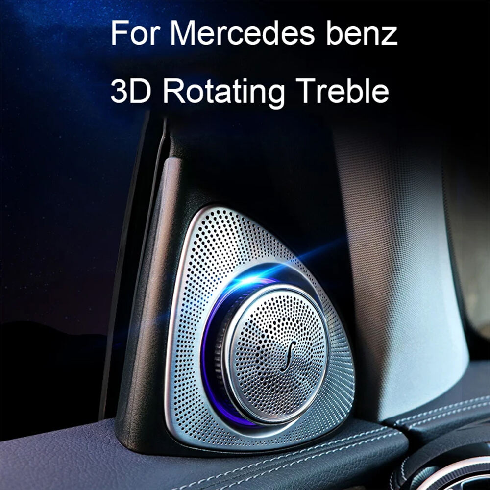 Mercedes S-class W222 7/64 Colors 3D Rotary Tweeter Speakers Ambient Light