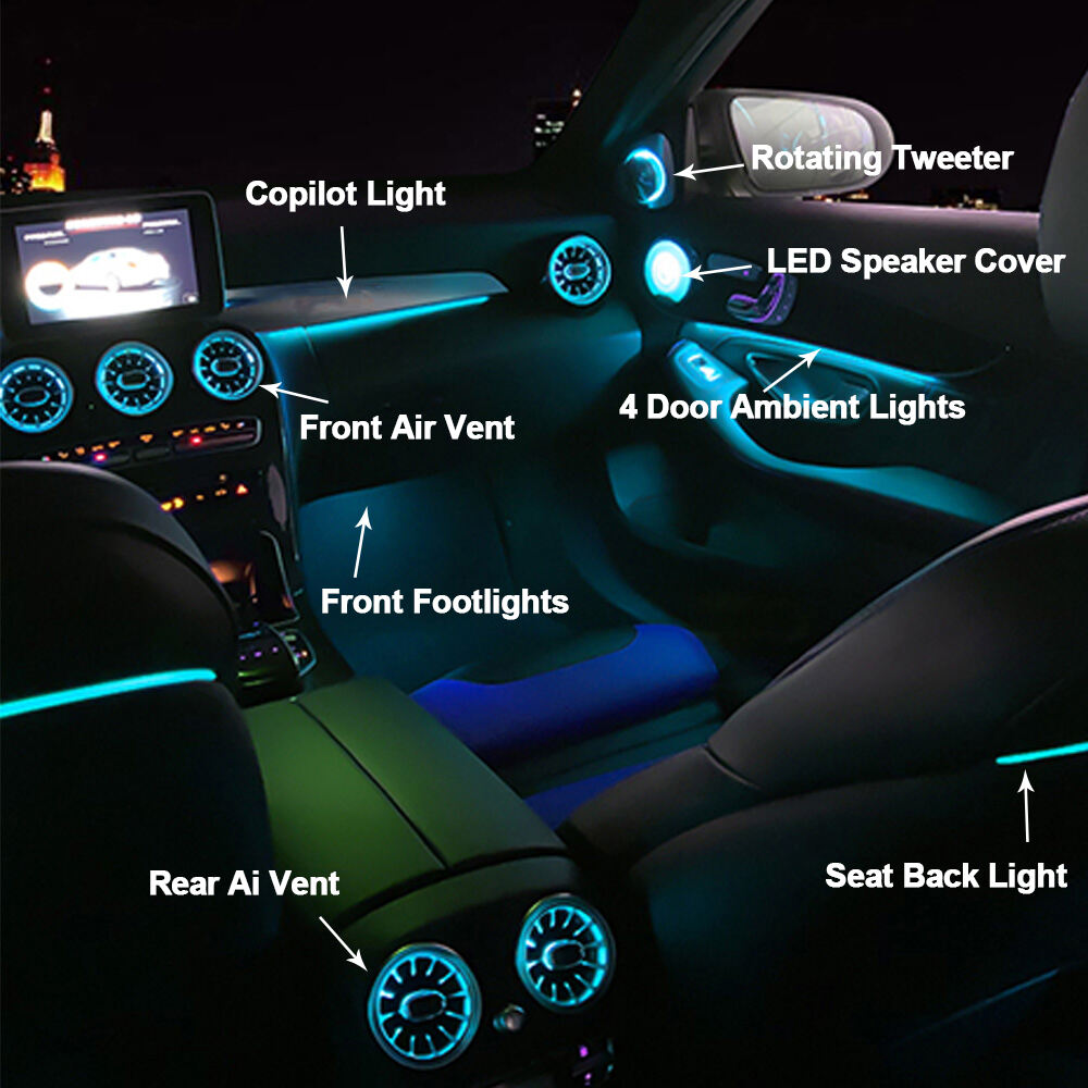 Mercedes-Benz GLC X253 Ambient Light Interior 64 Colors Atmosphere lamp