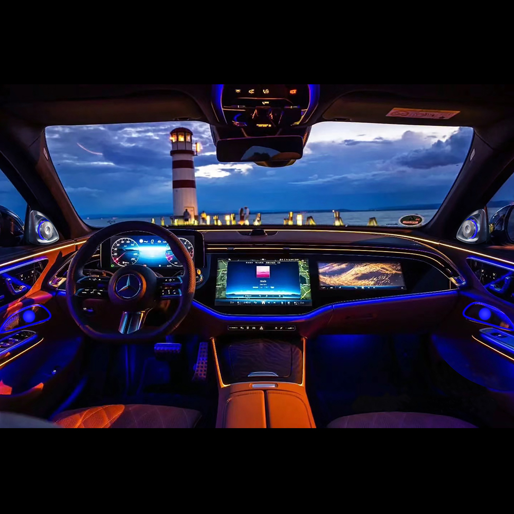 How Mercedes Ambient Light Enhances Nighttime Driving