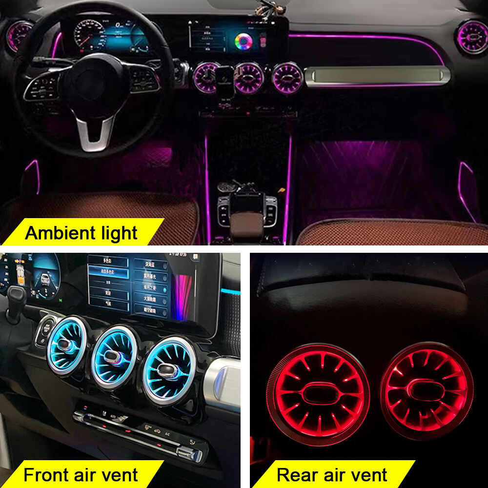 Mercedes-Benz GLB X247 Multicolor Ambient Light Kit Front Rear Air Vent Interior Decoration 64 Colors Light 