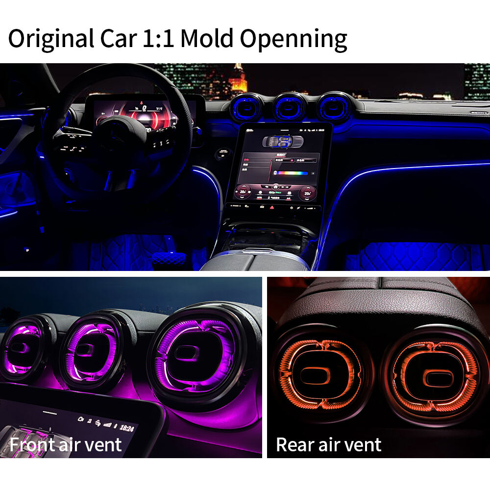 Mercedes-Benz New C-class W206 Front And Rear Turbo Air Vent 64 Colors Ambient Light