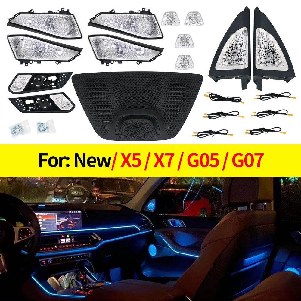 BMW G05 G07 X5 X7 Front Rear Door Speaker Glow Tweeter Cover 2019-2023