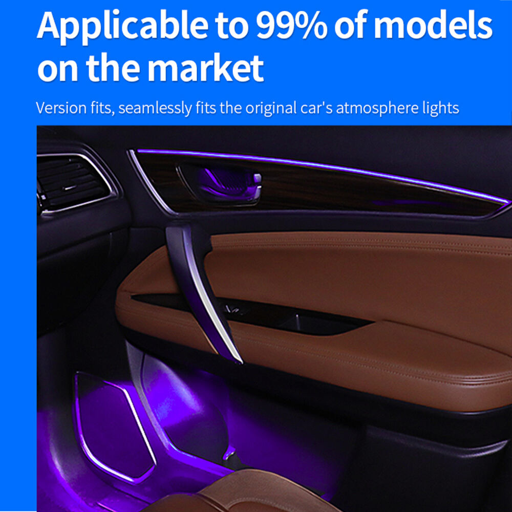 Car Interior Decoration Universal Light RGB APP Control 256 Colors LED Car Ambient Ligh