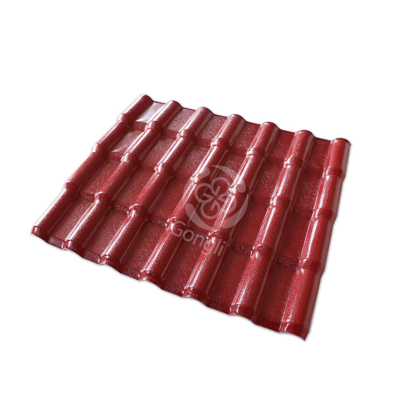 1050mm Red ASA PVC synthetic composite roof tiles