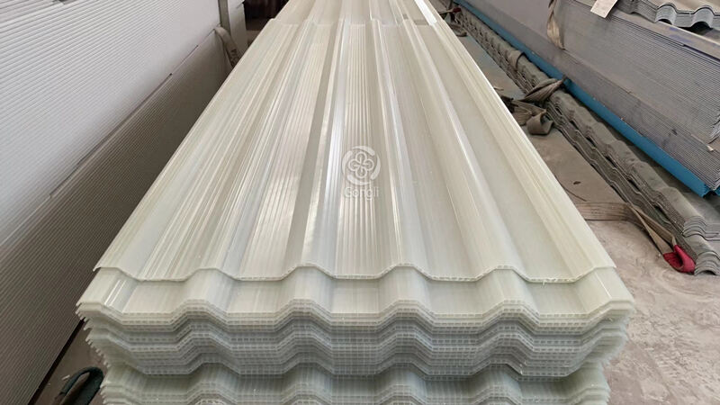 885mm Transparent Translucent UPVC Twin Wall Hollow Sheet