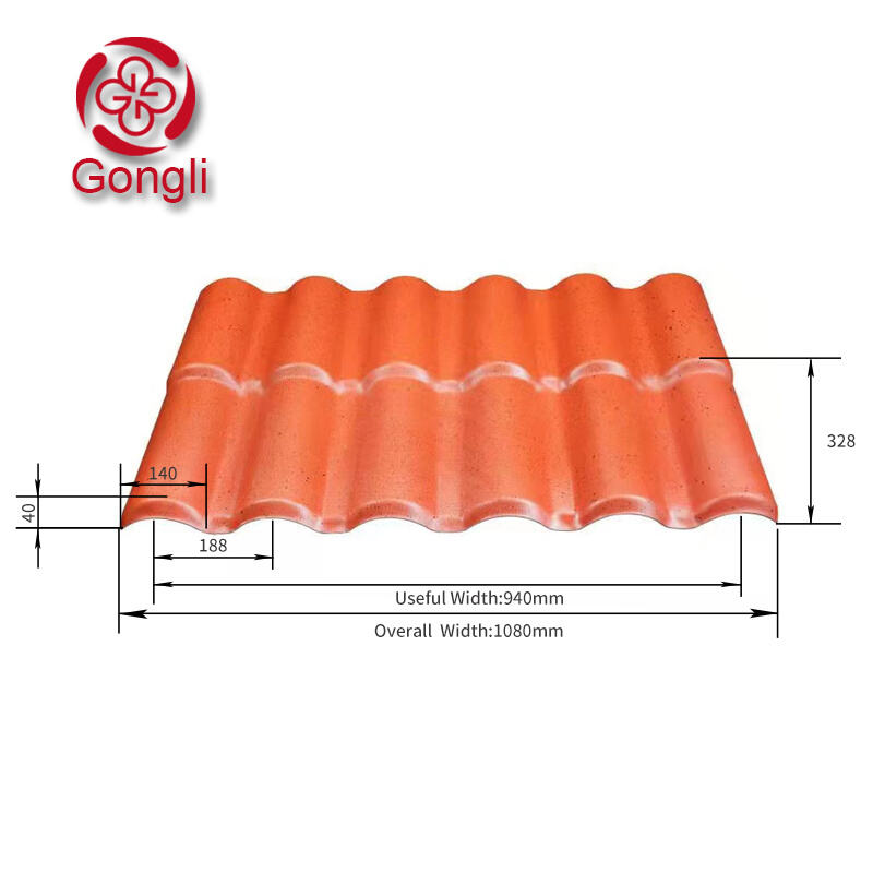 Resin Antique Roma roof Tile 