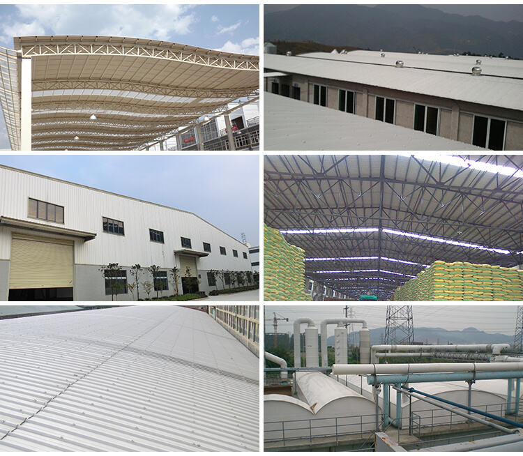 pvc roof sheet application