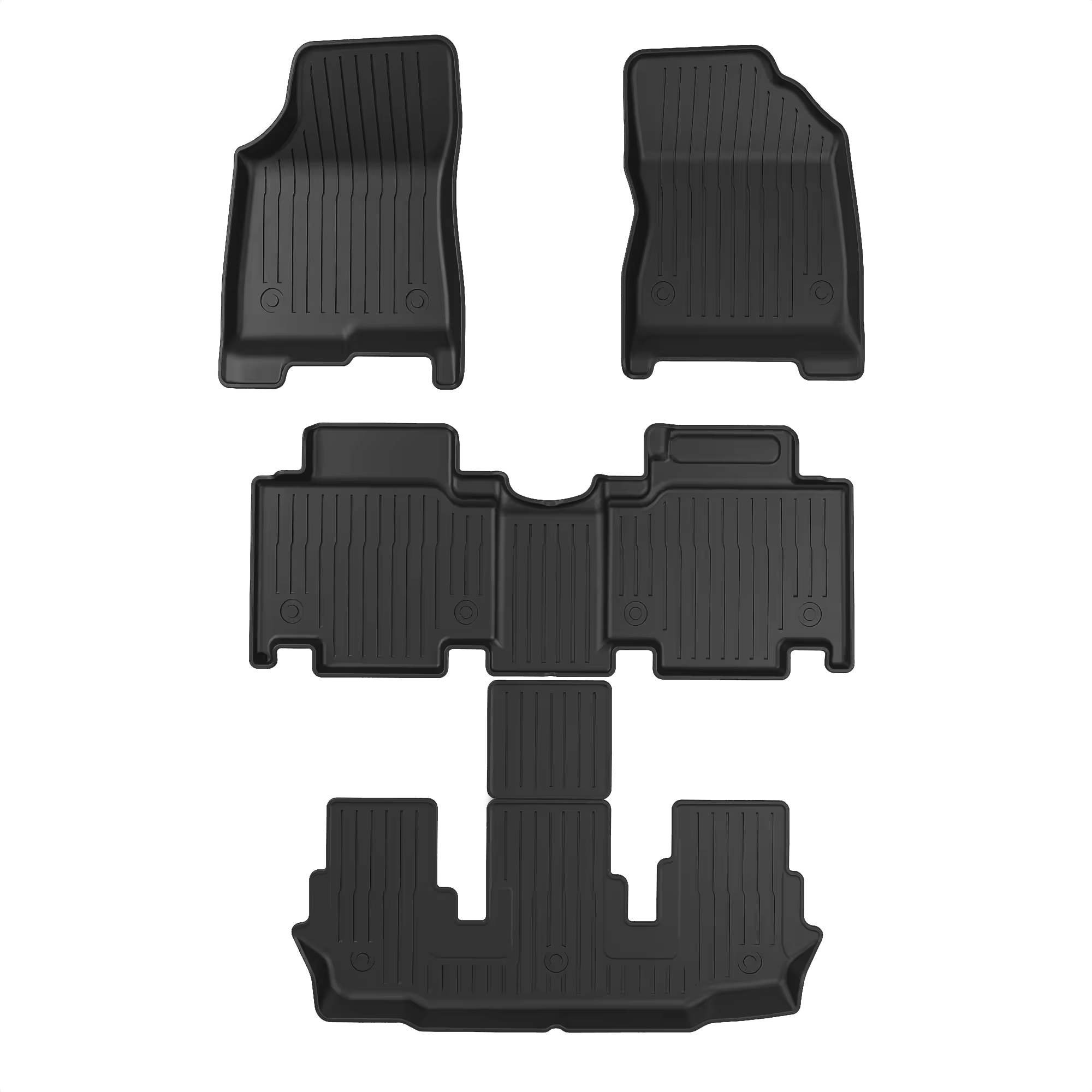 M6 6-seter TPE skrapebestandig vannavvisende overflate fotmåtte tepperulle bilmåtte 5D bil gulvmåtter til BYD Emax7