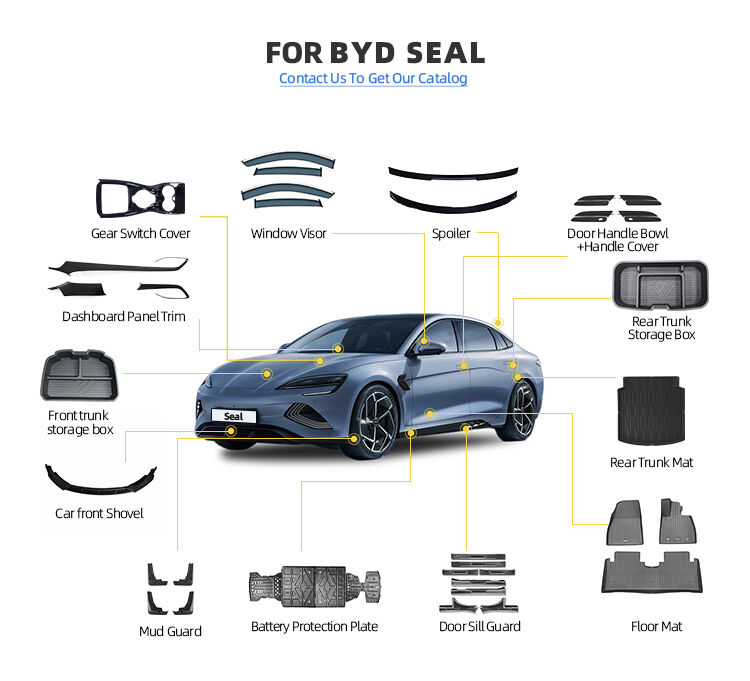 See the difference with BYD Seal 7 accessories for the interior and exterior of your car.