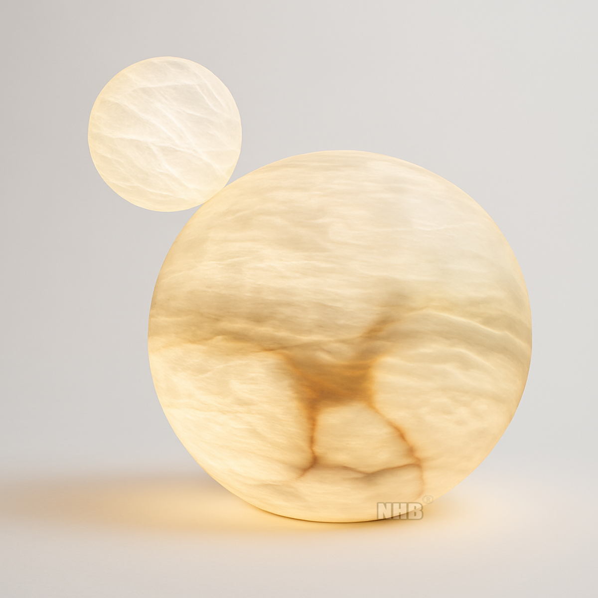 NHB-T301 Modern Alabaster Sphere Lamp | Natural Stone Ball Lighting