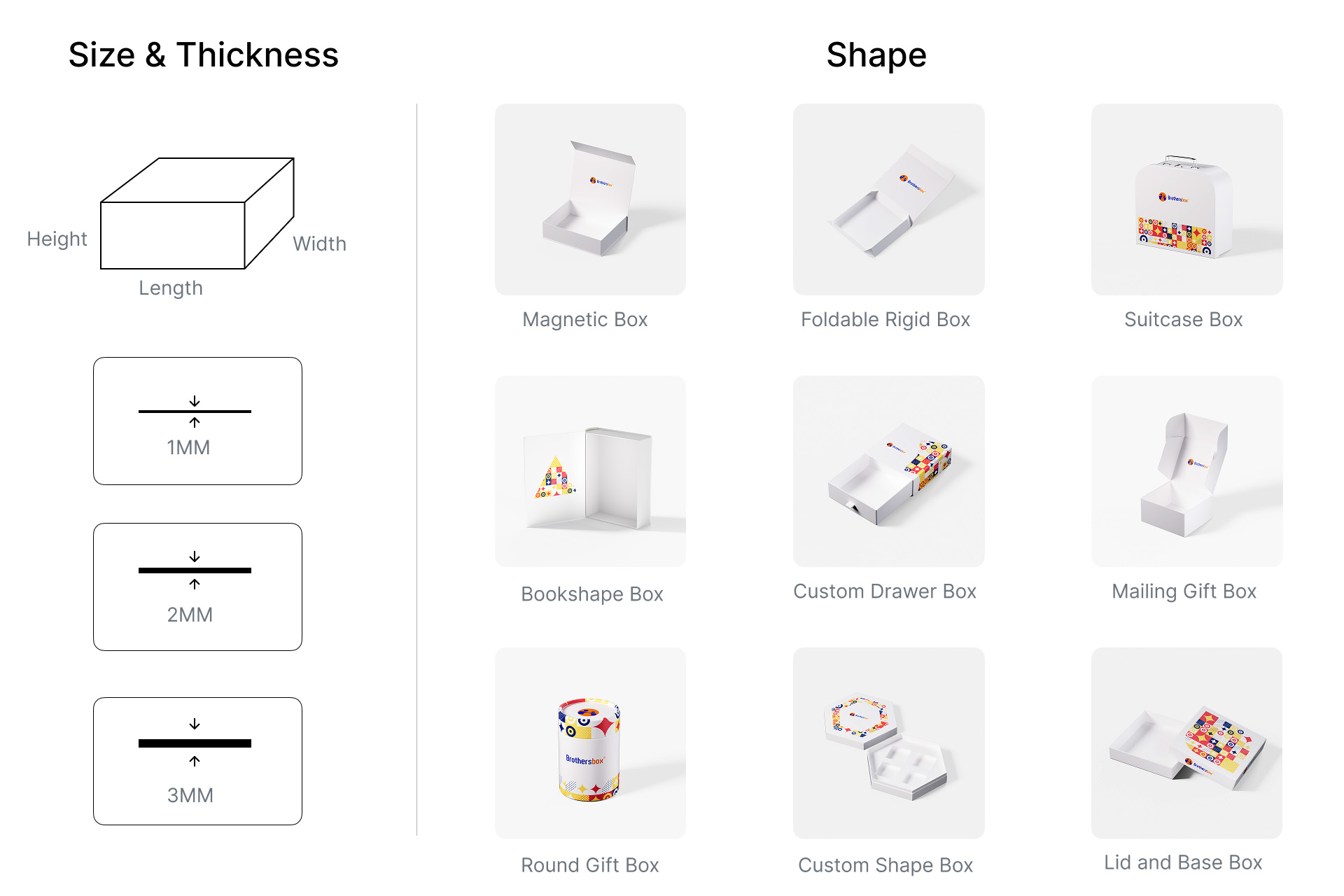 형태와 크기 확인