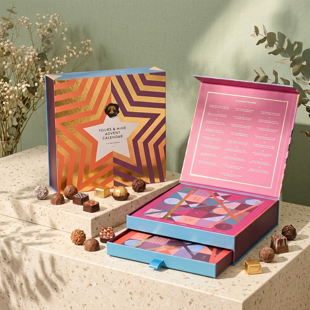 Hộp Lịch Đếm Ngược Sô cô la Cao cấp Theo Yêu Cầu – 25 Ngày