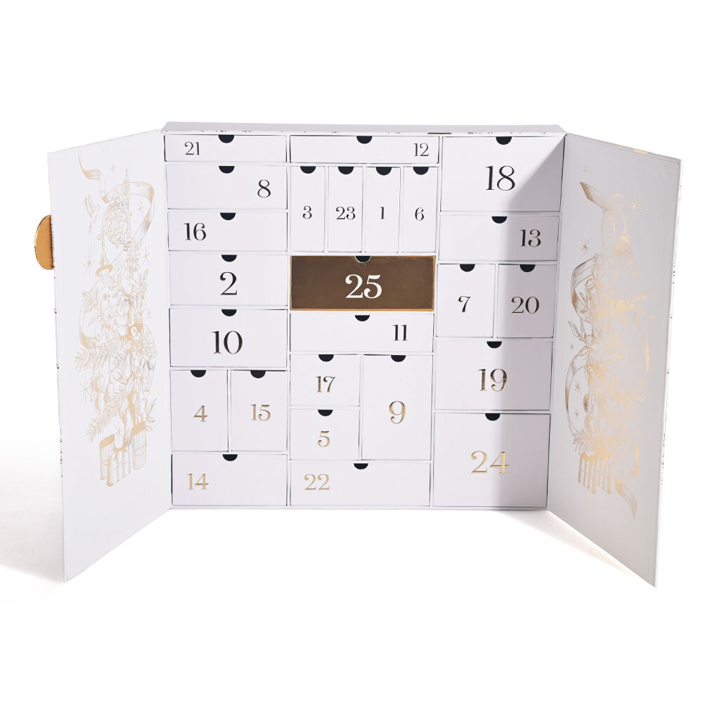 Hộp Lịch Đếm Ngược Dập Vàng Kiến Trúc Cao Cấp