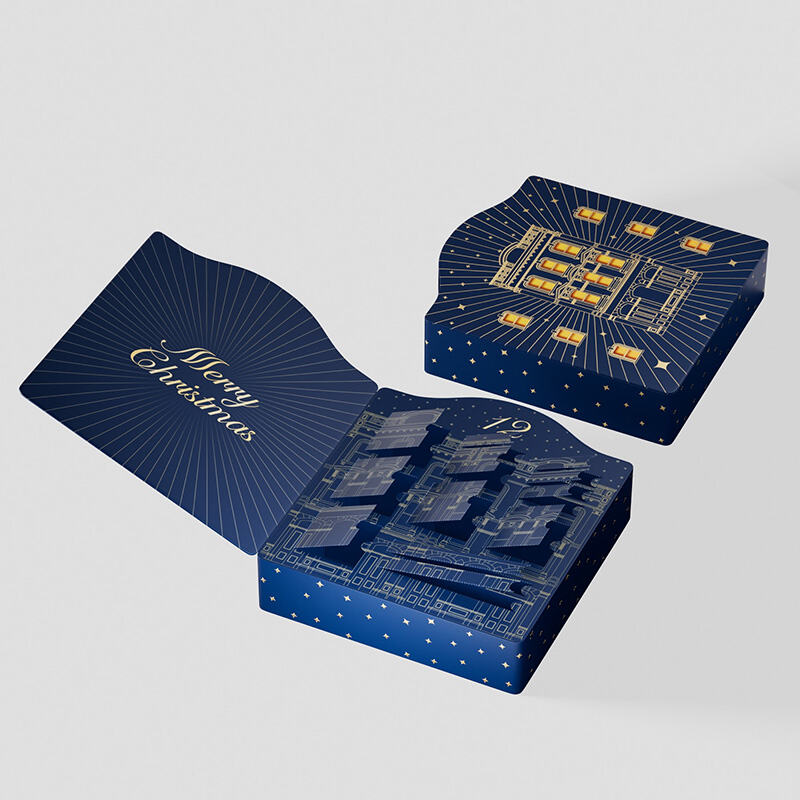 Hộp quà đếm ngược Giáng sinh trống sang trọng trong 12 ngày