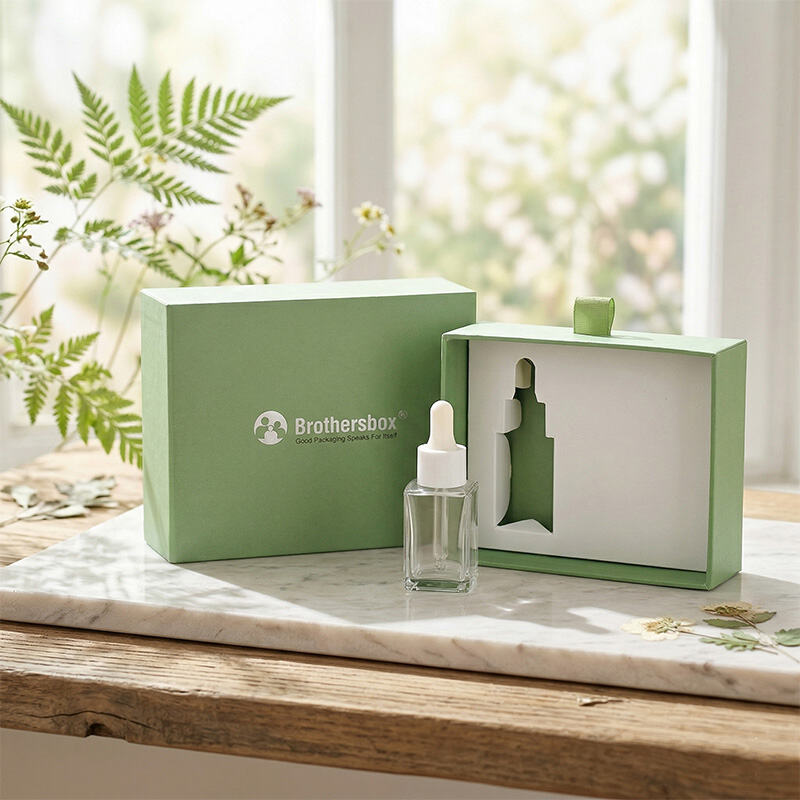 Premium Skincare Rigid Drawer Box for Glass Dropper Bottles